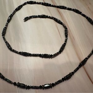Healing Hematite Magnetic Beaded Necklace